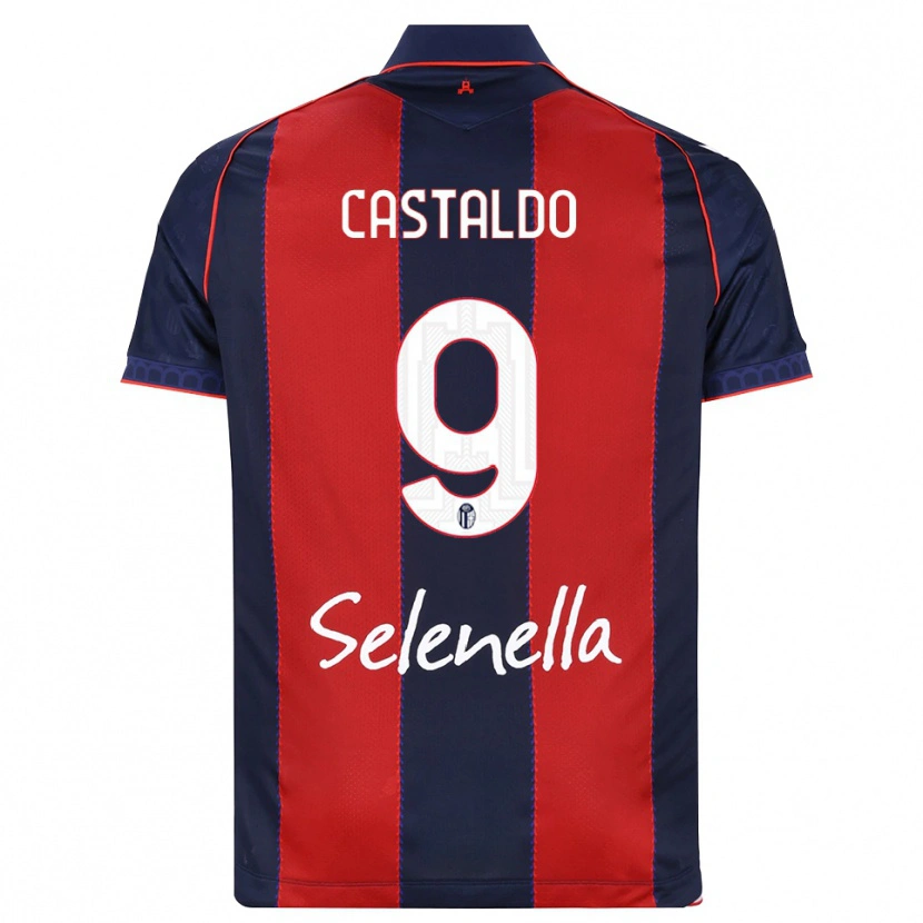 Danxen Dames Francesco Castaldo #9 Koninklijk Blauw Rood Wit Thuisshirt Thuistenue 2026/27 T-Shirt België