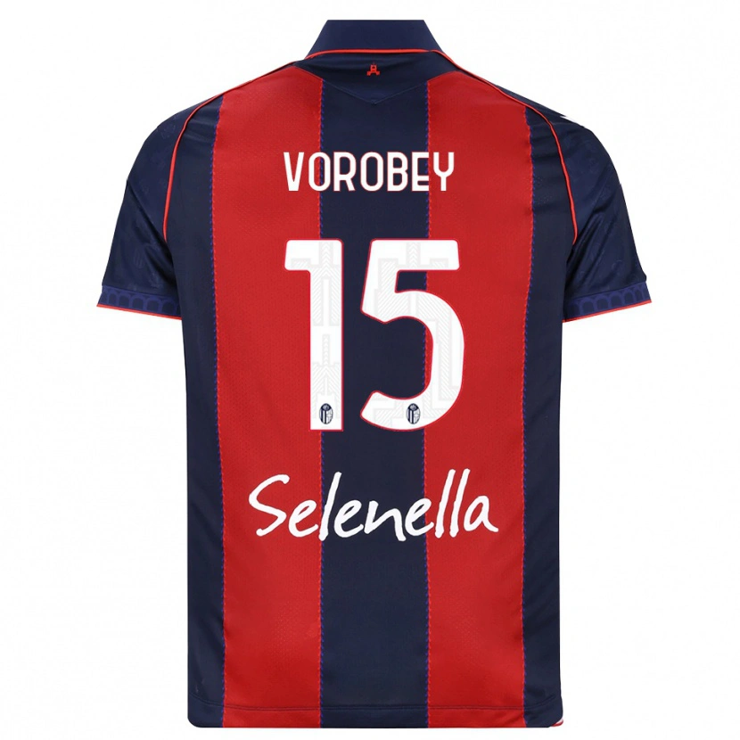 Danxen Dames Maksym Vorobey #15 Koninklijk Blauw Rood Wit Thuisshirt Thuistenue 2026/27 T-Shirt België