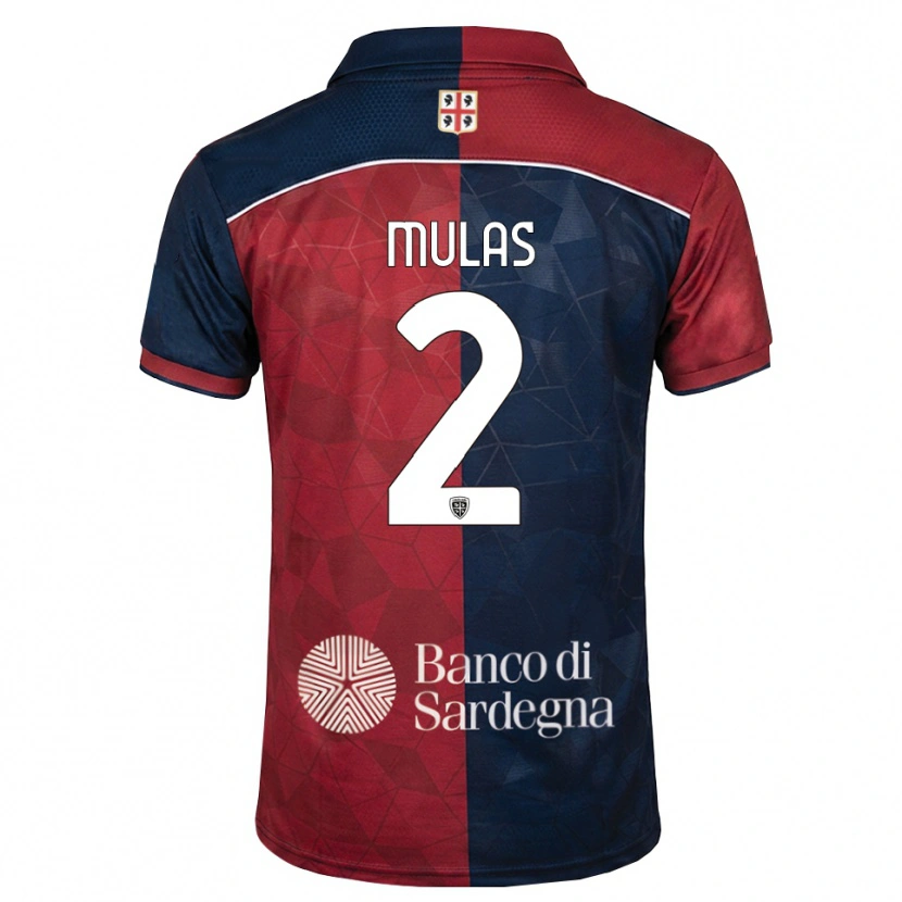 Danxen Dames Alessandro Mulas #2 Bordeauxrood Koninklijk Blauw Thuisshirt Thuistenue 2026/27 T-Shirt België