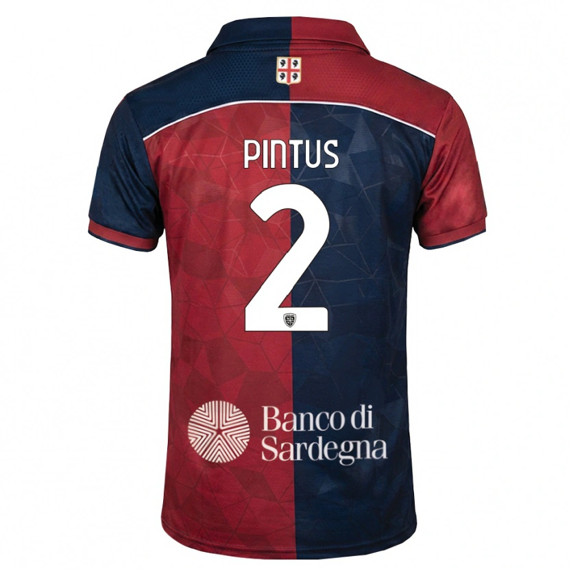 Danxen Dames Nicola Pintus #2 Bordeauxrood Koninklijk Blauw Thuisshirt Thuistenue 2026/27 T-Shirt België
