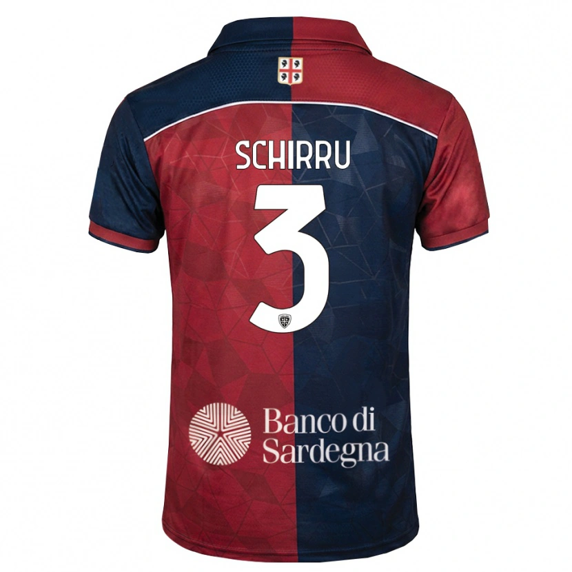 Danxen Dames Andrea Schirru #3 Bordeauxrood Koninklijk Blauw Thuisshirt Thuistenue 2026/27 T-Shirt België