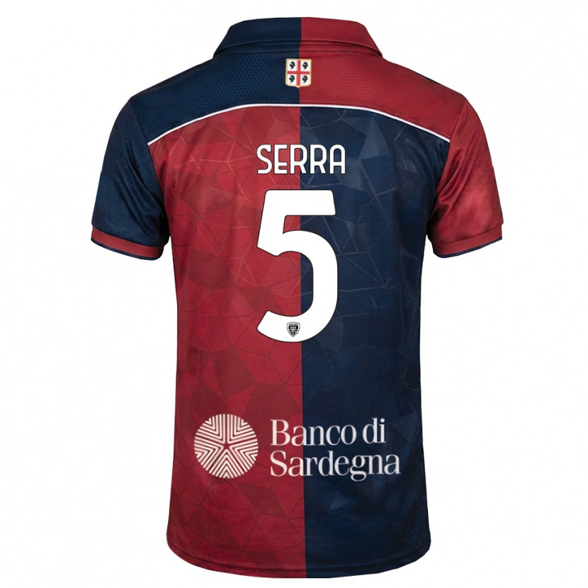 Danxen Dames Davide Serra #5 Bordeauxrood Koninklijk Blauw Thuisshirt Thuistenue 2026/27 T-Shirt België