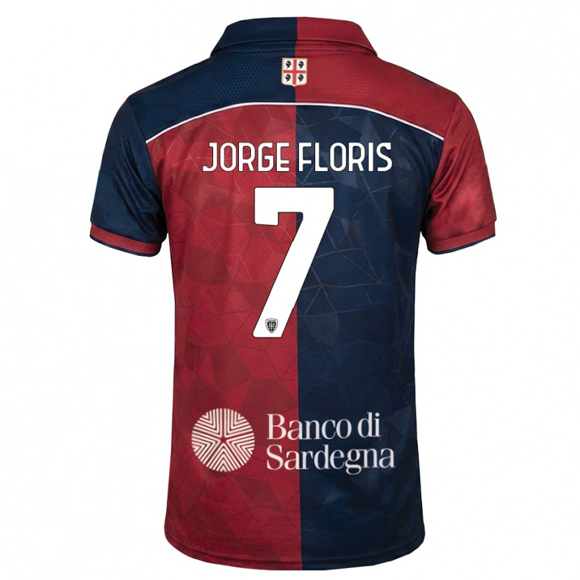 Danxen Dames Nicolò Jorge Floris #7 Bordeauxrood Koninklijk Blauw Thuisshirt Thuistenue 2026/27 T-Shirt België