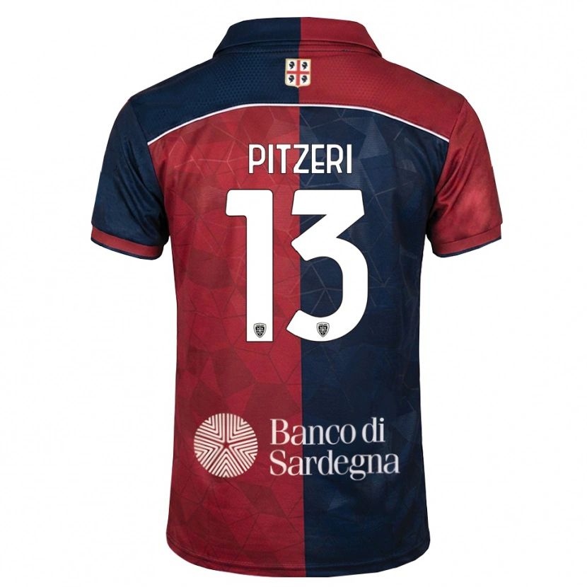Danxen Dames Yari Pitzeri #13 Bordeauxrood Koninklijk Blauw Thuisshirt Thuistenue 2026/27 T-Shirt België