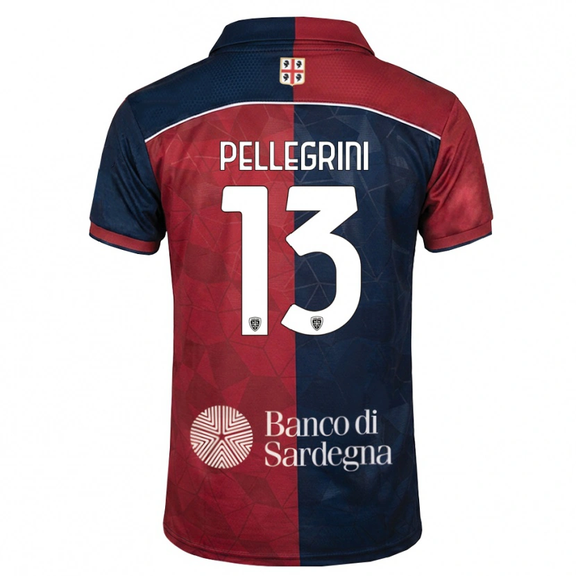 Danxen Dames Nicolò Pellegrini #13 Bordeauxrood Koninklijk Blauw Thuisshirt Thuistenue 2026/27 T-Shirt België