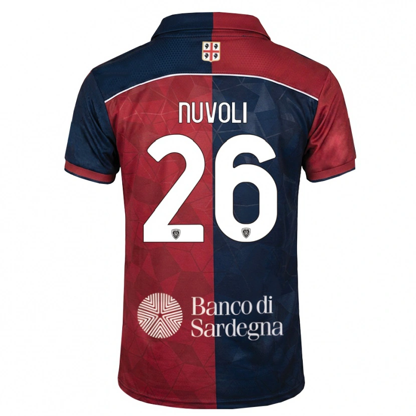 Danxen Dames Matteo Nuvoli #26 Bordeauxrood Koninklijk Blauw Thuisshirt Thuistenue 2026/27 T-Shirt België