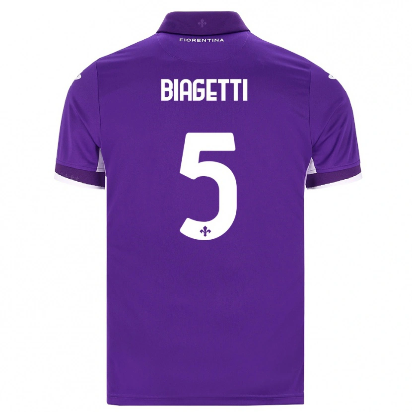 Danxen Dames Christian Biagetti #5 Paars Wit Roze Thuisshirt Thuistenue 2026/27 T-Shirt België