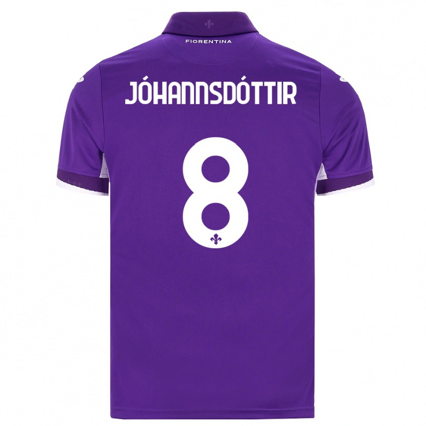 Danxen Dames Alexandra Jóhannsdóttir #8 Paars Wit Roze Thuisshirt Thuistenue 2026/27 T-Shirt België