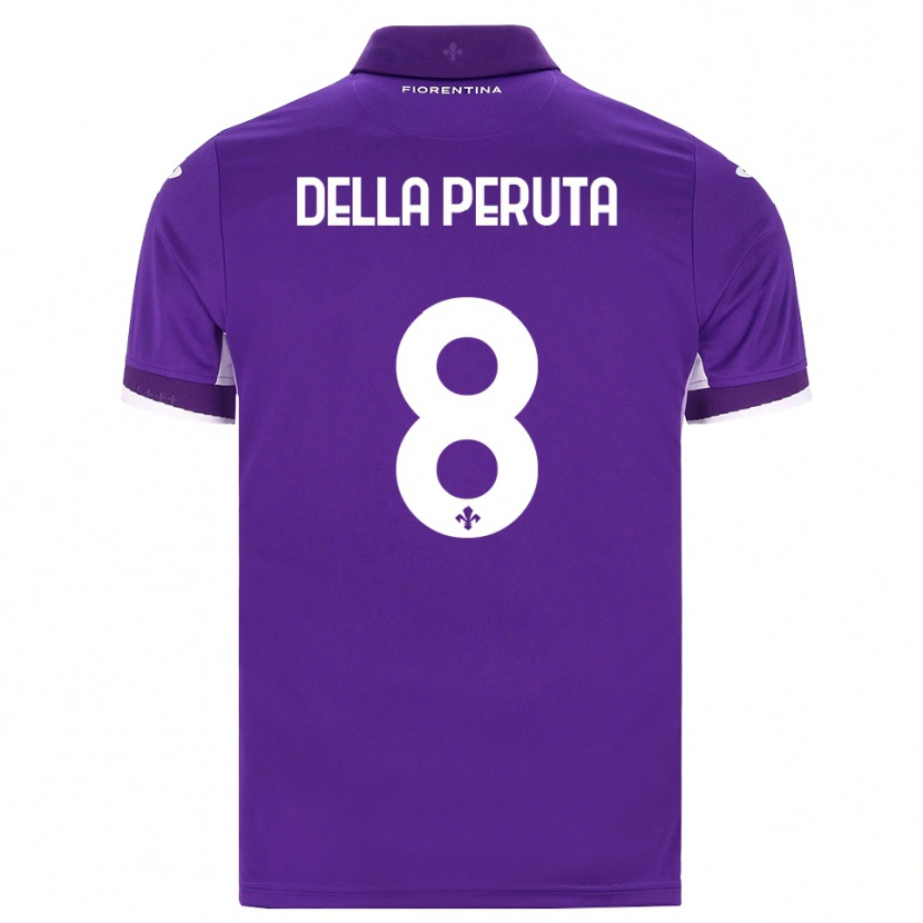 Danxen Dames Victoria Della Peruta #8 Paars Wit Roze Thuisshirt Thuistenue 2026/27 T-Shirt België