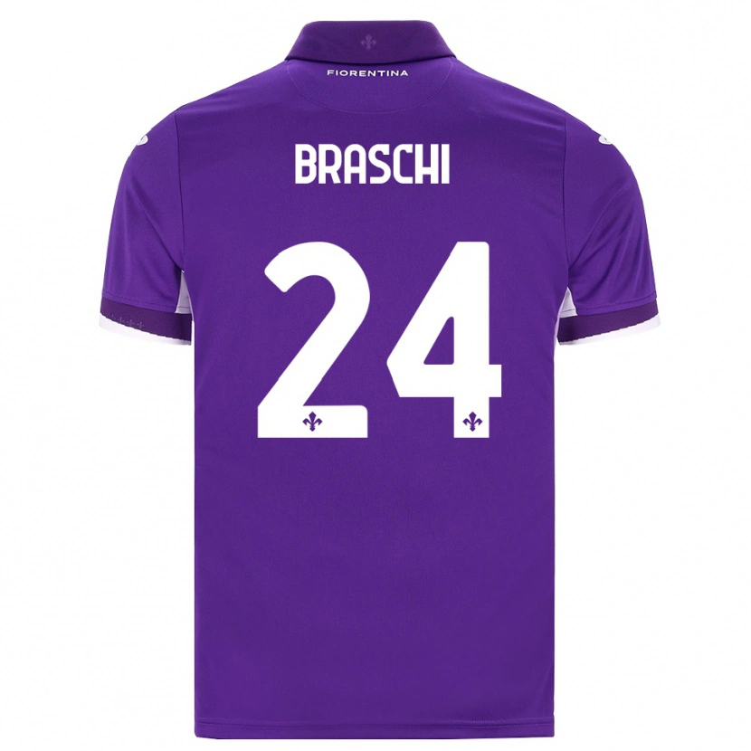 Danxen Dames Riccardo Braschi #24 Paars Wit Roze Thuisshirt Thuistenue 2026/27 T-Shirt België
