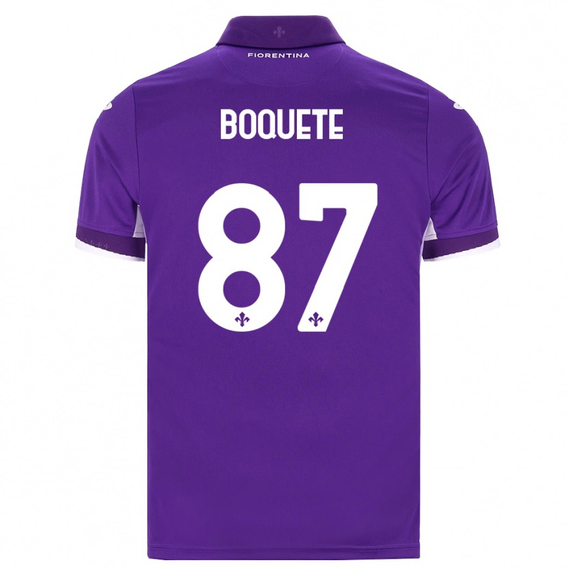 Danxen Dames Veronica Boquete #87 Paars Wit Roze Thuisshirt Thuistenue 2026/27 T-Shirt België