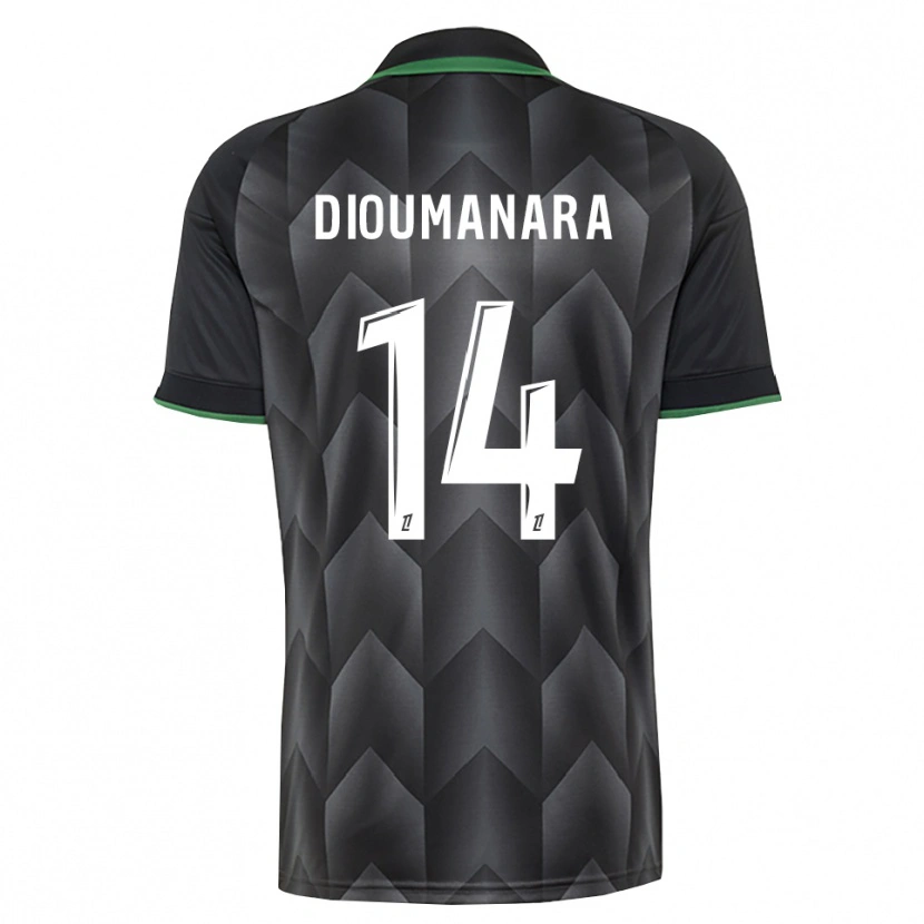 Danxen Dames Sidi Dioumanara #14 Wit Zwart Groen Uitshirt Uittenue 2026/27 T-Shirt België