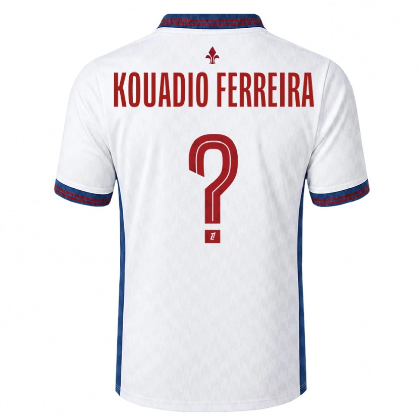 Danxen Dames Wilfrid Kouadio Ferreira #0 Rood Wit Blauw Uitshirt Uittenue 2026/27 T-Shirt België