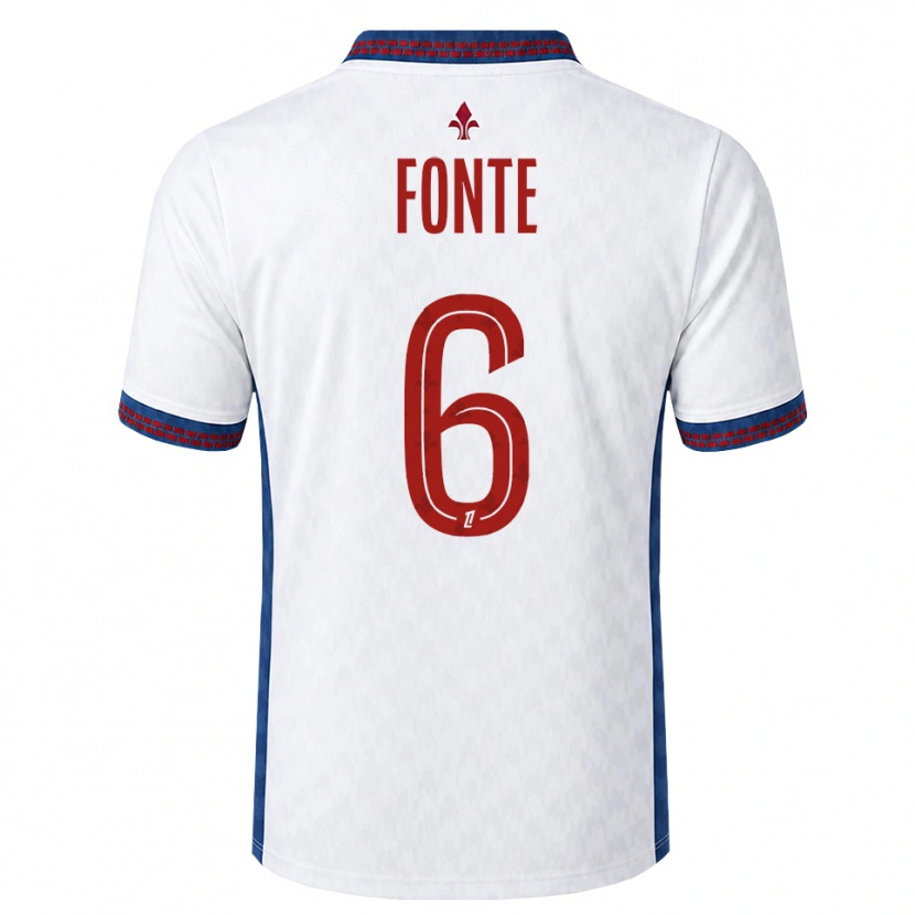 Danxen Dames Jose Fonte #6 Rood Wit Blauw Uitshirt Uittenue 2026/27 T-Shirt België