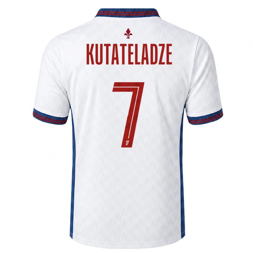 Danxen Dames Alexandre Kutateladze #7 Rood Wit Blauw Uitshirt Uittenue 2026/27 T-Shirt België