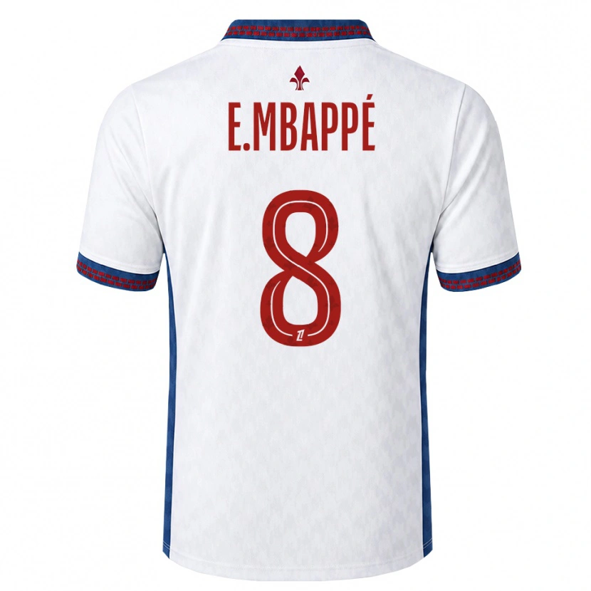 Danxen Dames Ethan Mbappé #8 Rood Wit Blauw Uitshirt Uittenue 2026/27 T-Shirt België