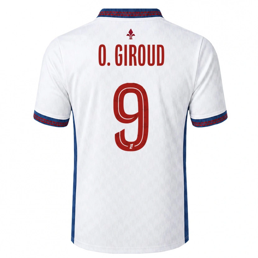 Danxen Dames Olivier Giroud #9 Rood Wit Blauw Uitshirt Uittenue 2026/27 T-Shirt België