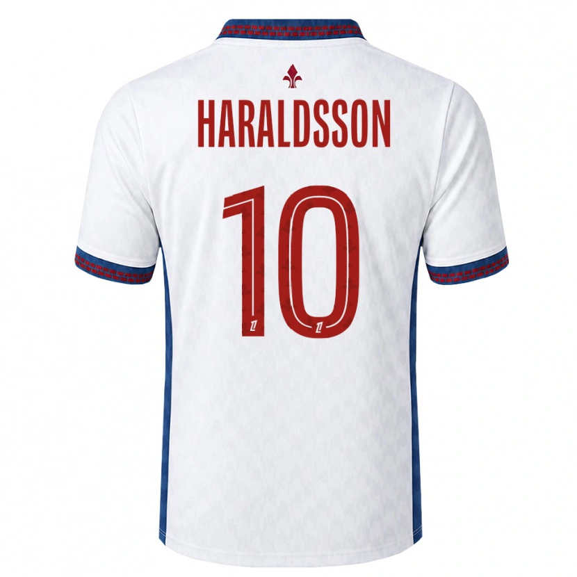 Danxen Dames Hákon Arnar Haraldsson #10 Rood Wit Blauw Uitshirt Uittenue 2026/27 T-Shirt België