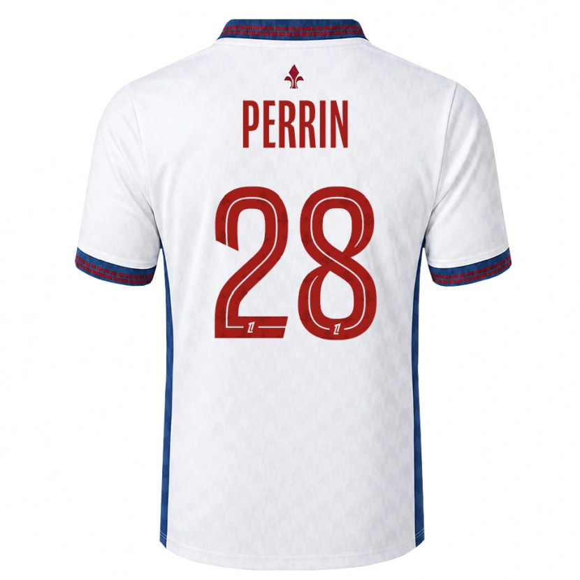 Danxen Dames Gaëtan Perrin #28 Rood Wit Blauw Uitshirt Uittenue 2026/27 T-Shirt België