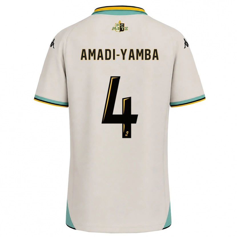 Danxen Dames Nelson Amadi-Yamba #4 Bloemenwit Zwart Uitshirt Uittenue 2026/27 T-Shirt België