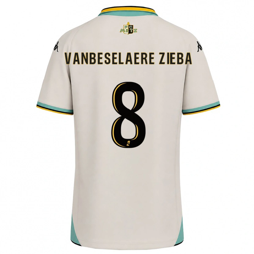 Danxen Dames Vadim Vanbeselaere Zieba #8 Bloemenwit Zwart Uitshirt Uittenue 2026/27 T-Shirt België