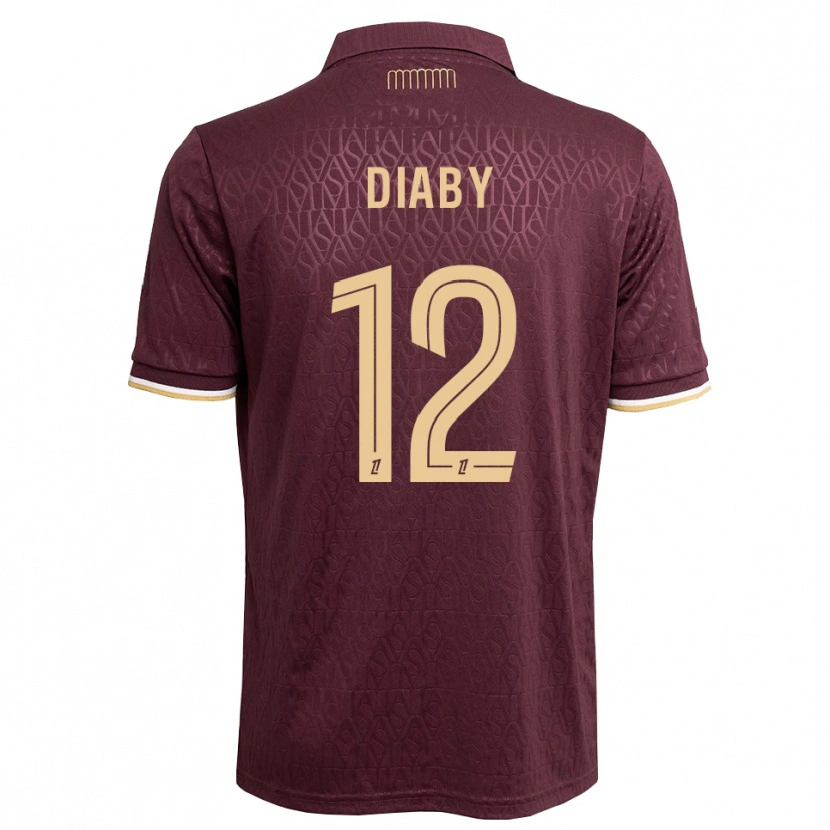 Danxen Dames Mohamed Diaby #12 Maroon Zandbruin Uitshirt Uittenue 2026/27 T-Shirt België