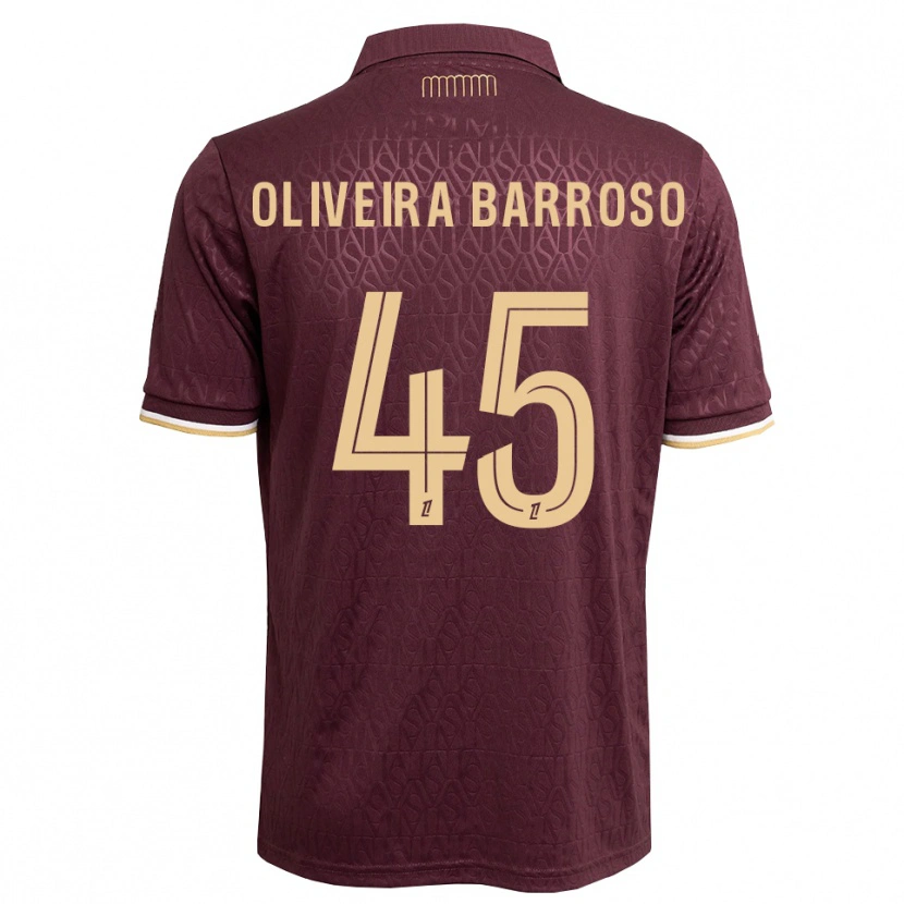 Danxen Dames Mickael Oliveira Barroso #45 Maroon Zandbruin Uitshirt Uittenue 2026/27 T-Shirt België