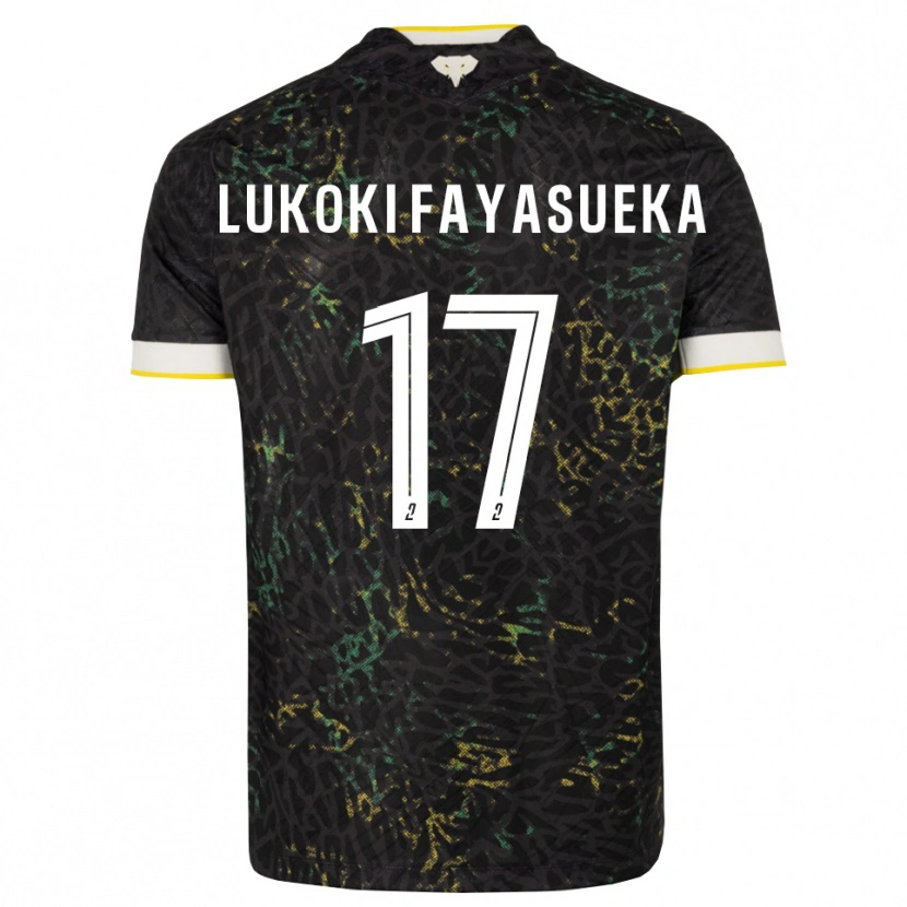 Danxen Dames Kévin Lukoki Fayasueka #17 Zwart Wit Geel Uitshirt Uittenue 2026/27 T-Shirt België