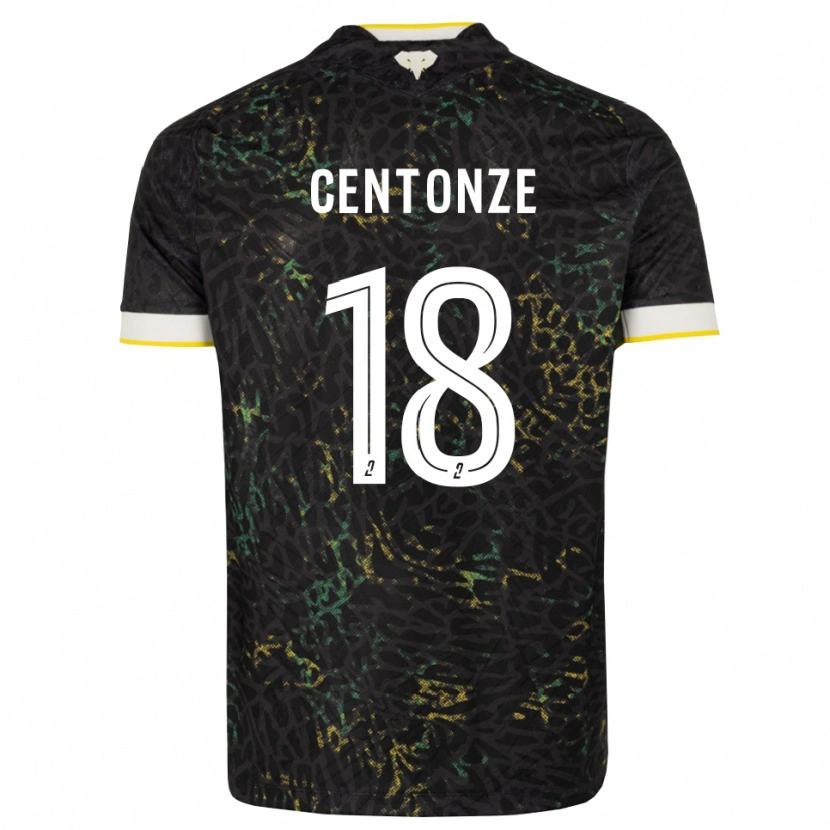 Danxen Dames Fabien Centonze #18 Zwart Wit Geel Uitshirt Uittenue 2026/27 T-Shirt België