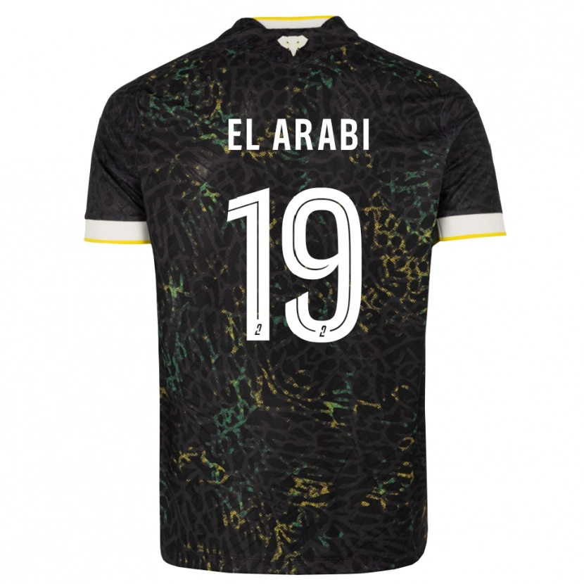 Danxen Dames Youssef El Arabi #19 Zwart Wit Geel Uitshirt Uittenue 2026/27 T-Shirt België