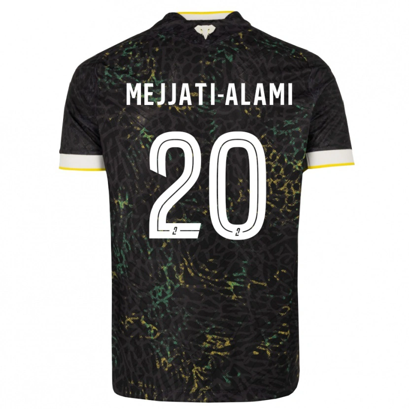 Danxen Dames Maxime Mejjati-Alami #20 Zwart Wit Geel Uitshirt Uittenue 2026/27 T-Shirt België
