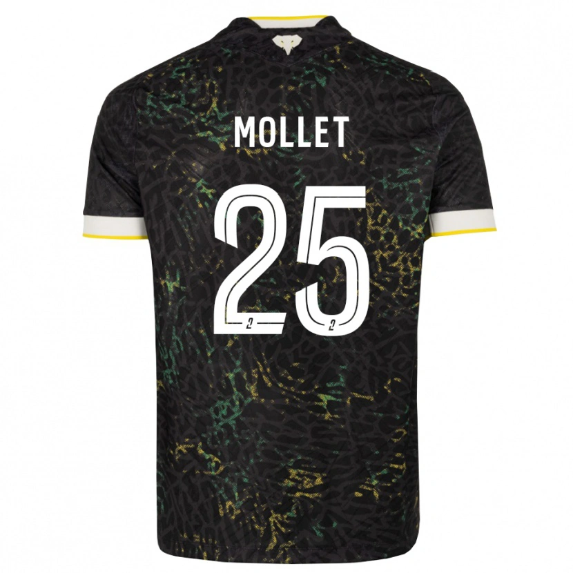 Danxen Dames Florent Mollet #25 Zwart Wit Geel Uitshirt Uittenue 2026/27 T-Shirt België