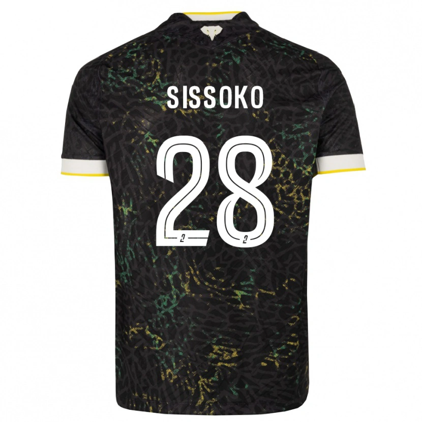 Danxen Dames Ibrahima Sissoko #28 Zwart Wit Geel Uitshirt Uittenue 2026/27 T-Shirt België