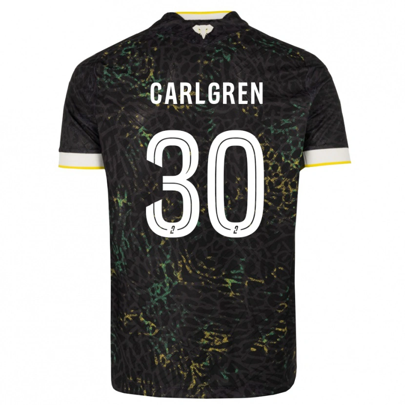 Danxen Dames Patrik Carlgren #30 Zwart Wit Geel Uitshirt Uittenue 2026/27 T-Shirt België