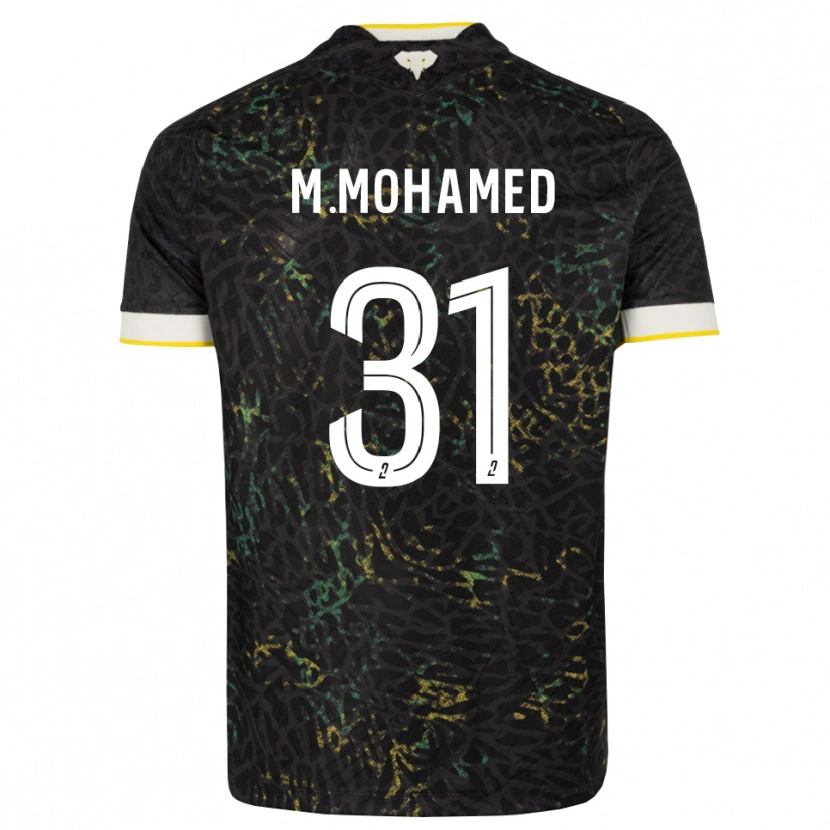 Danxen Dames Mostafa Mohamed #31 Zwart Wit Geel Uitshirt Uittenue 2026/27 T-Shirt België
