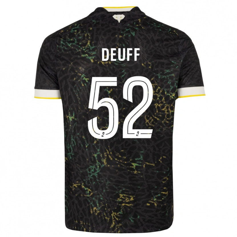Danxen Dames Bahmed Deuff #52 Zwart Wit Geel Uitshirt Uittenue 2026/27 T-Shirt België