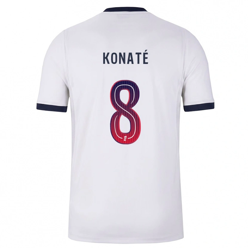 Danxen Dames Seydou Konaté #8 Wit Zwart Rood Uitshirt Uittenue 2026/27 T-Shirt België