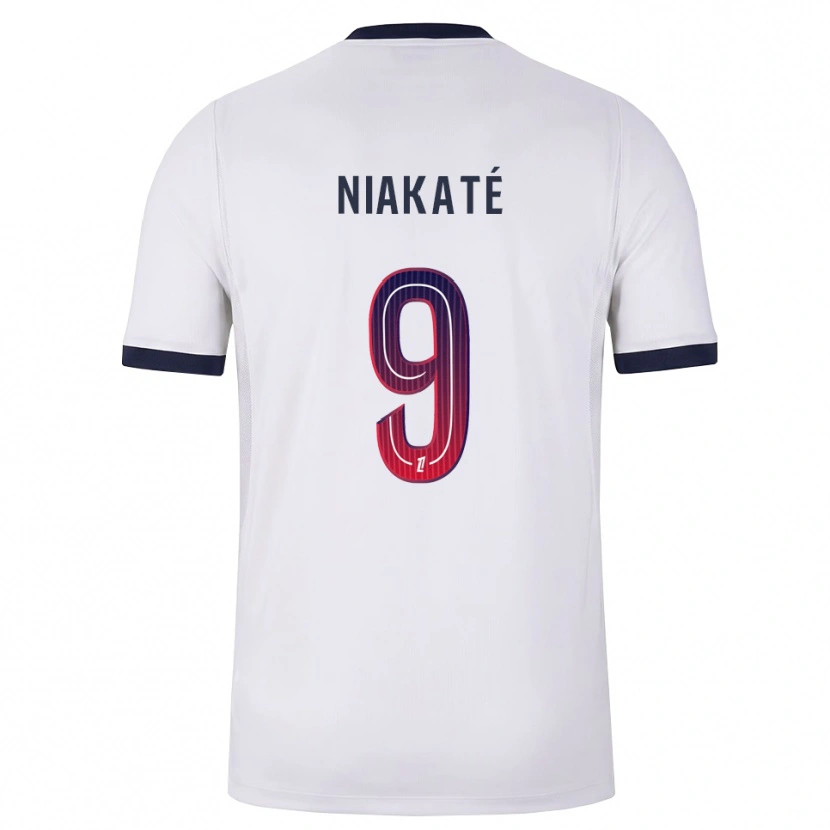 Danxen Dames Maoula Niakaté #9 Wit Zwart Rood Uitshirt Uittenue 2026/27 T-Shirt België