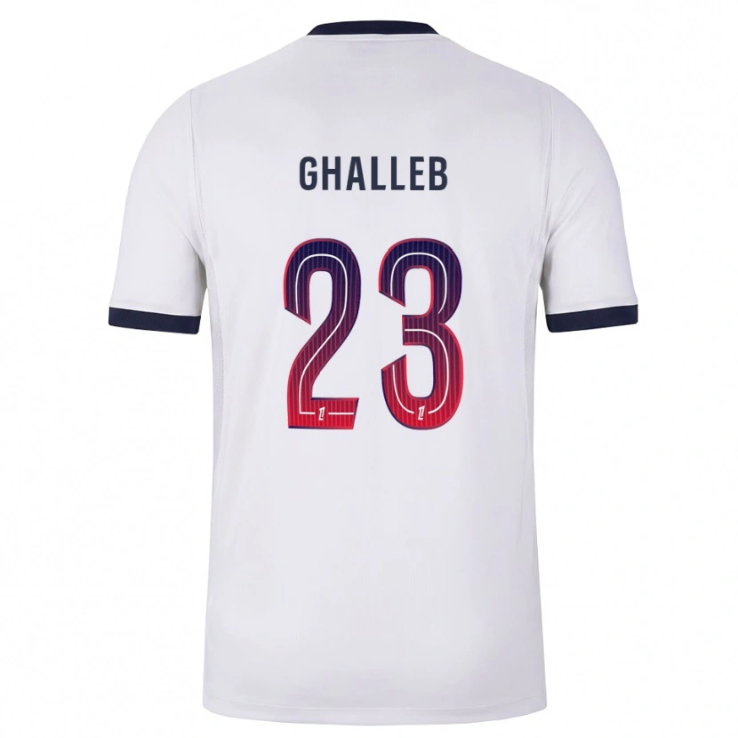 Danxen Dames Edem Ghalleb #23 Wit Zwart Rood Uitshirt Uittenue 2026/27 T-Shirt België