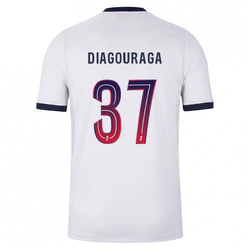 Danxen Dames Toumani Diagouraga #37 Wit Zwart Rood Uitshirt Uittenue 2026/27 T-Shirt België