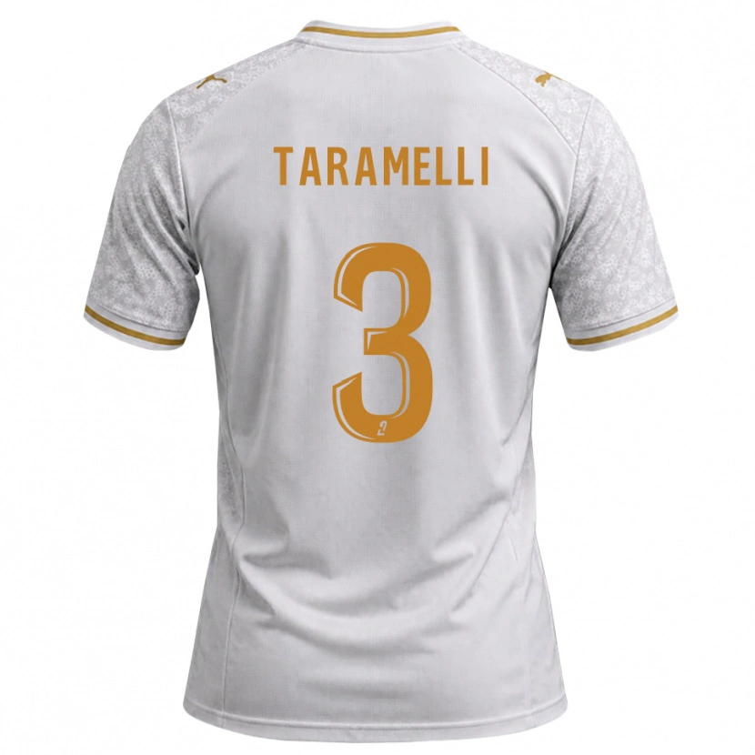 Danxen Dames Valentin Taramelli #3 Wit Grijs Goudenrood Uitshirt Uittenue 2026/27 T-Shirt België
