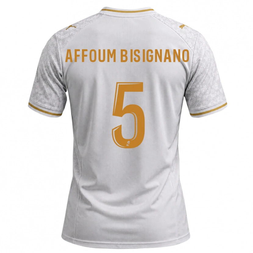 Danxen Dames Layan Affoum Bisignano #5 Wit Grijs Goudenrood Uitshirt Uittenue 2026/27 T-Shirt België