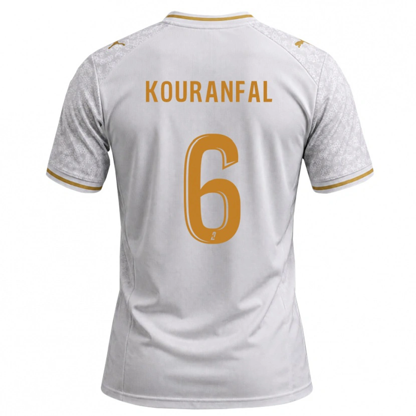 Danxen Dames Chamsedin Kouranfal #6 Wit Grijs Goudenrood Uitshirt Uittenue 2026/27 T-Shirt België