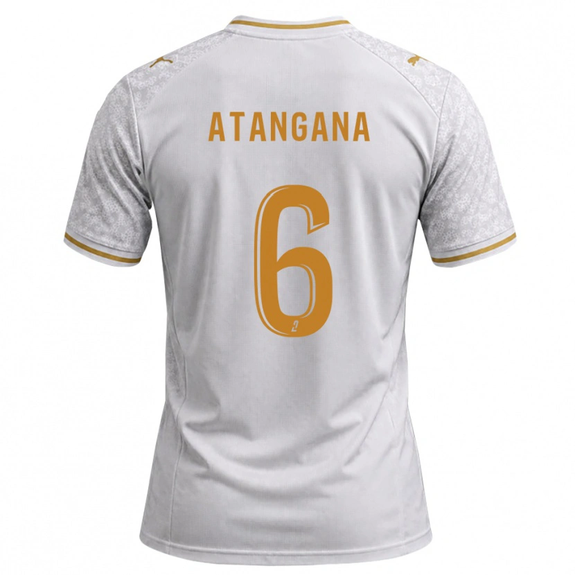 Danxen Dames Valentin Atangana Edoa #6 Wit Grijs Goudenrood Uitshirt Uittenue 2026/27 T-Shirt België