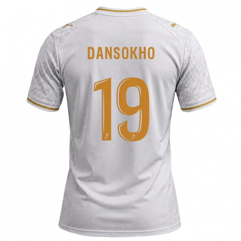 Danxen Dames Ansoumana Dansokho #19 Wit Grijs Goudenrood Uitshirt Uittenue 2026/27 T-Shirt België
