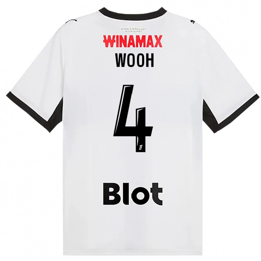 Danxen Dames Christopher Wooh #4 Zwart Wit Rood Uitshirt Uittenue 2026/27 T-Shirt België