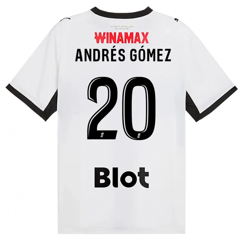 Danxen Dames Carlos Andrés Gómez #20 Zwart Wit Rood Uitshirt Uittenue 2026/27 T-Shirt België