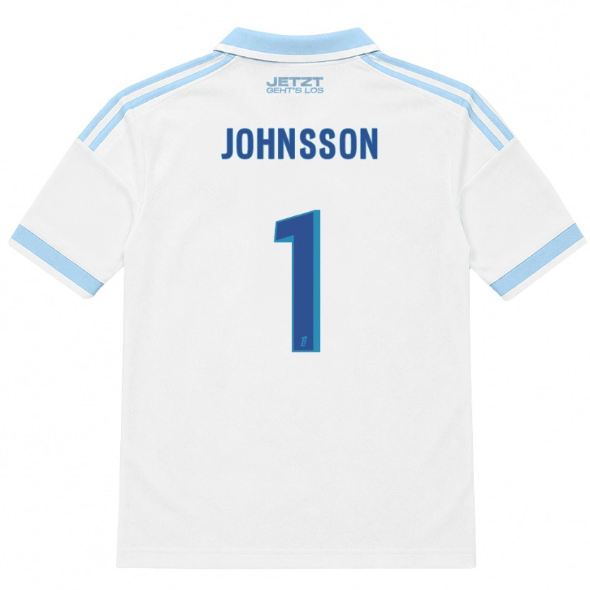 Danxen Dames Karl-Johan Johnsson #1 Licht Hemelsblauw Wit Rood Uitshirt Uittenue 2026/27 T-Shirt België
