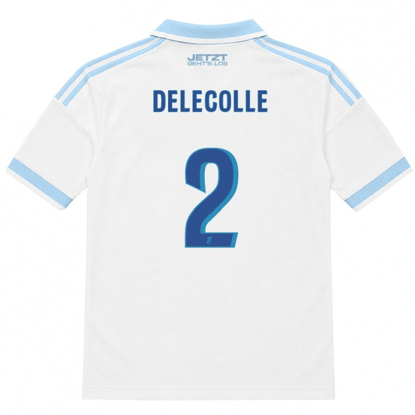 Danxen Dames Timéo Delecolle #2 Licht Hemelsblauw Wit Rood Uitshirt Uittenue 2026/27 T-Shirt België