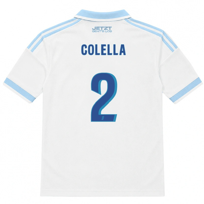 Danxen Dames Hugo Colella #2 Licht Hemelsblauw Wit Rood Uitshirt Uittenue 2026/27 T-Shirt België